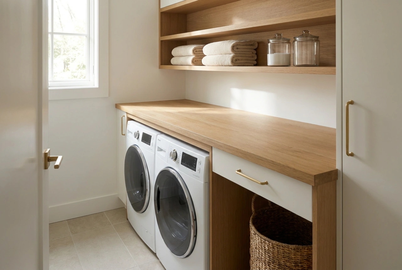 Lave-linge et sèche-linge sous plan : optimiser l'accès aux portes et aux filtres