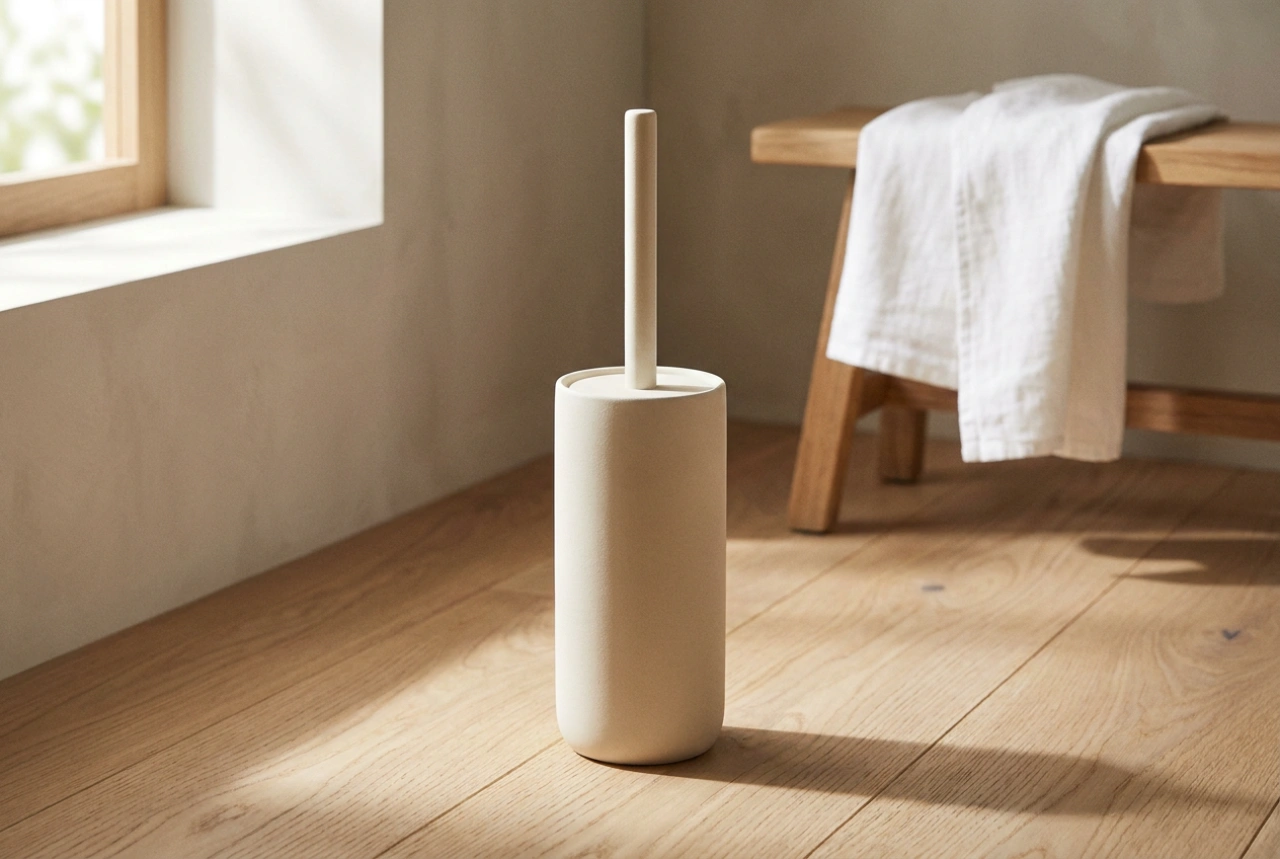 Comment positionner une brosse de toilette avec support papier de manière hygiénique