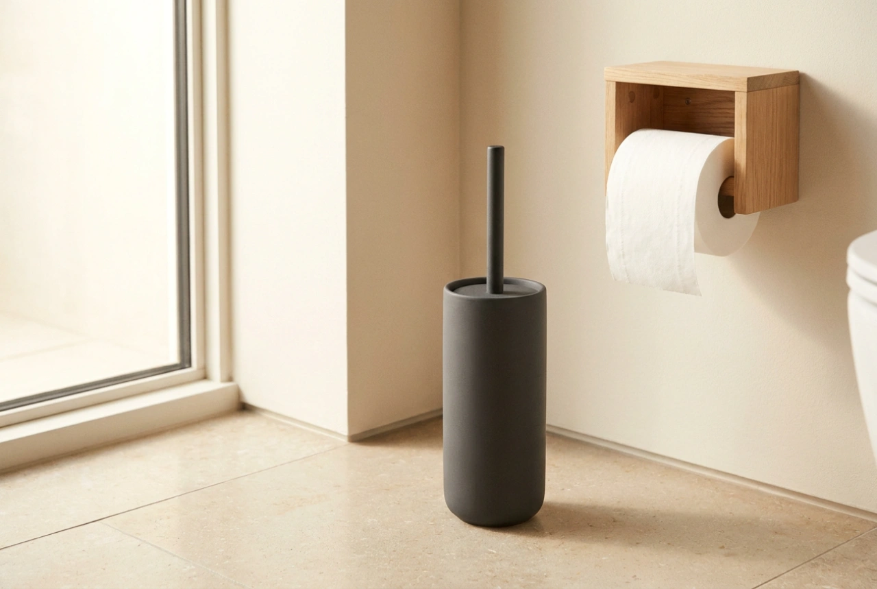 Comment ranger la brosse et le papier WC sans encombrement