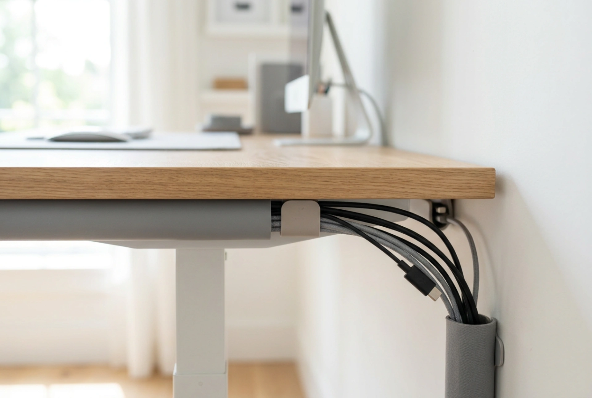 Comment organiser les câbles sous son bureau avec un range-câbles