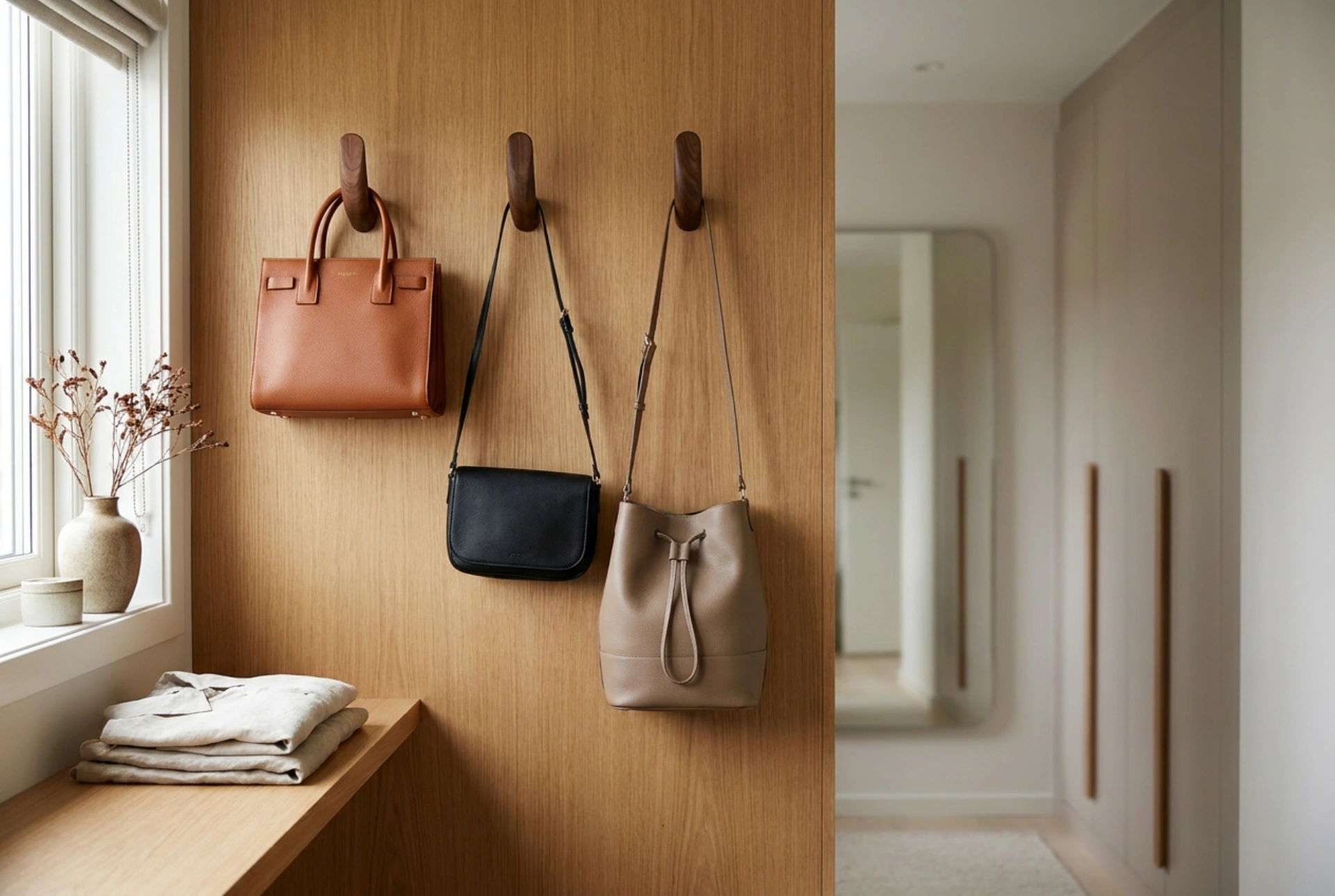 Comment suspendre vos sacs à main au mur sans altérer leur forme