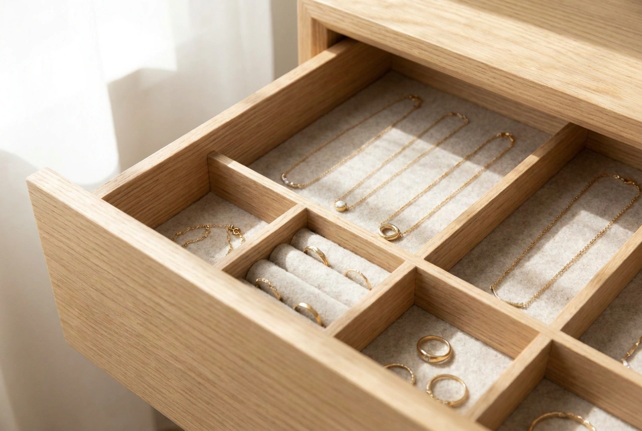Comment organiser ses bijoux dans un tiroir sans emmêler les chaînes