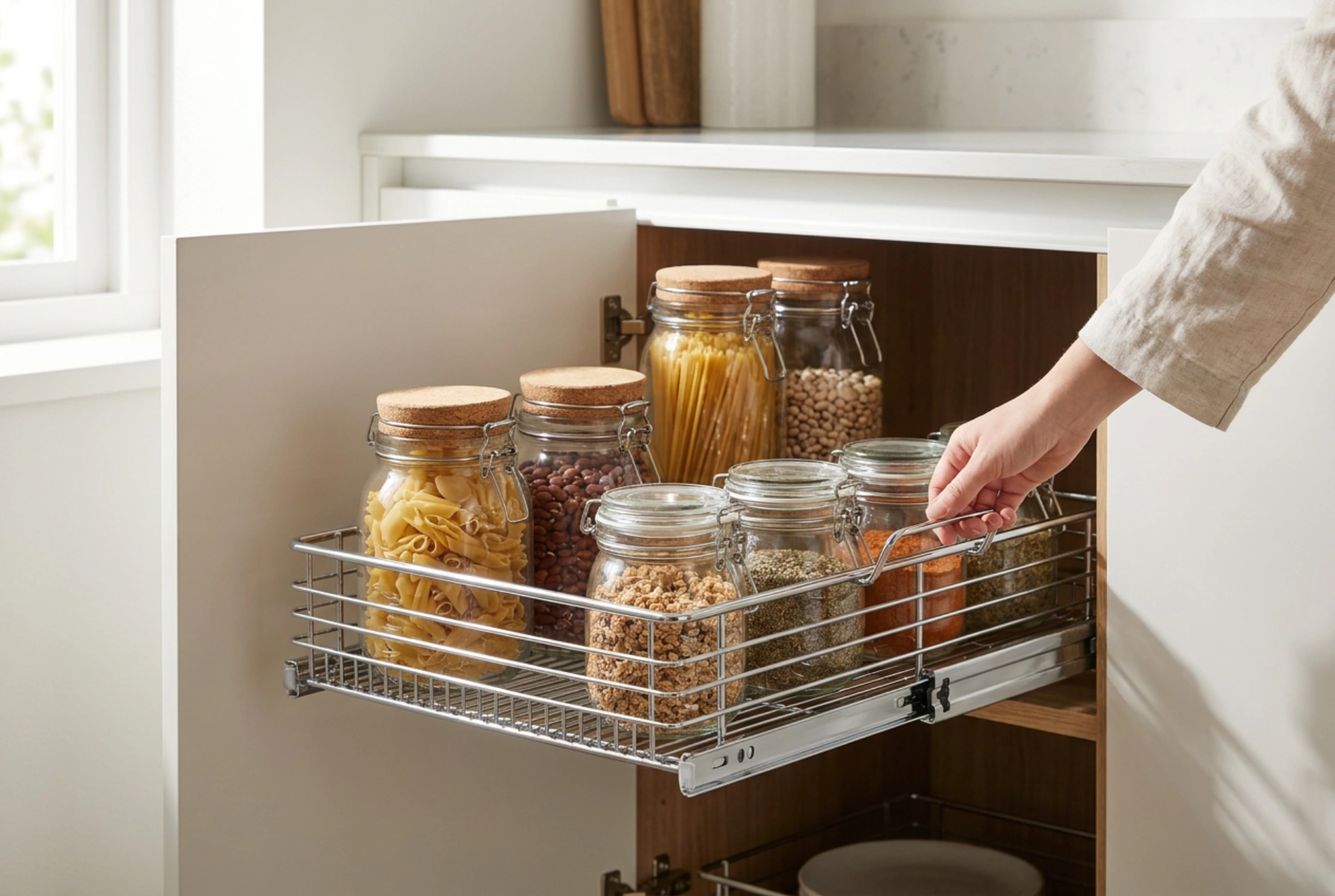 Panier coulissant pour placard : optimiser l'accès aux étagères profondes
