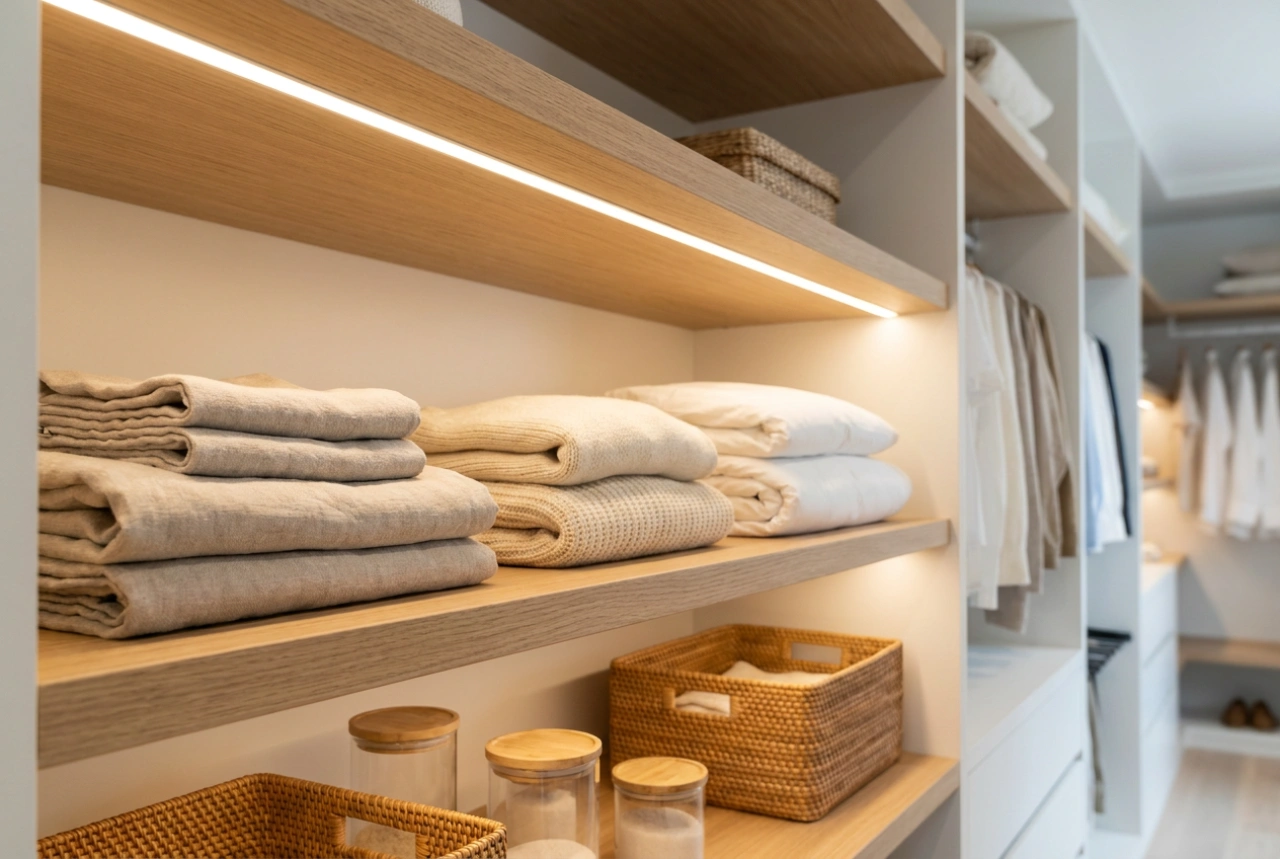 Quel éclairage LED choisir pour un placard fonctionnel et confortable