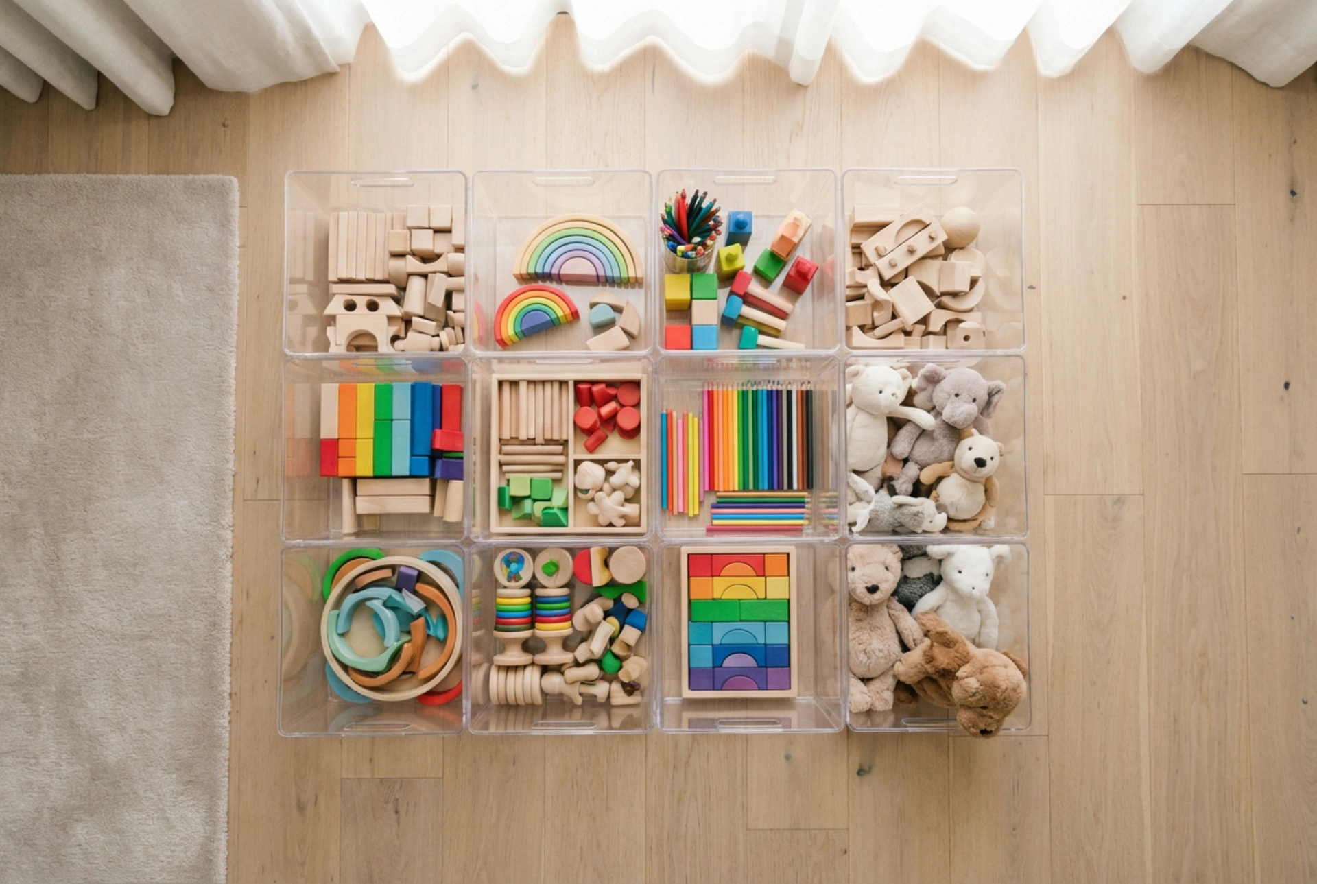 Comment organiser le désordre des jouets grâce aux bacs en plastique