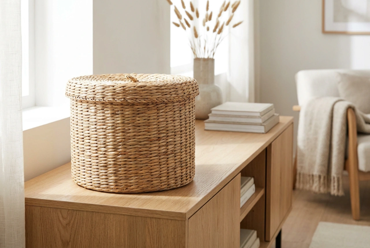 Comment optimiser le rangement chez soi avec un panier en osier à couvercle