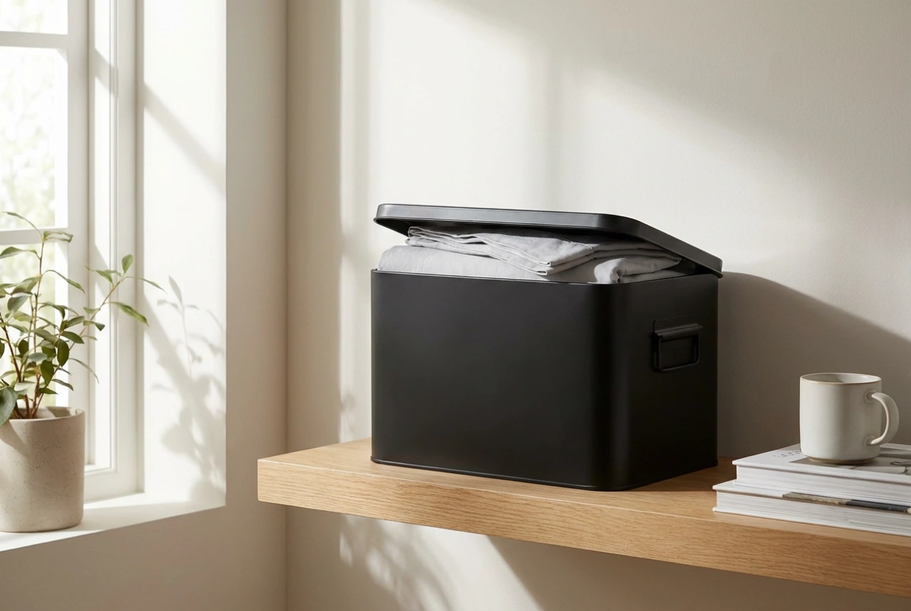 Comment utiliser un bac de rangement noir avec couvercle pour optimiser son intérieur