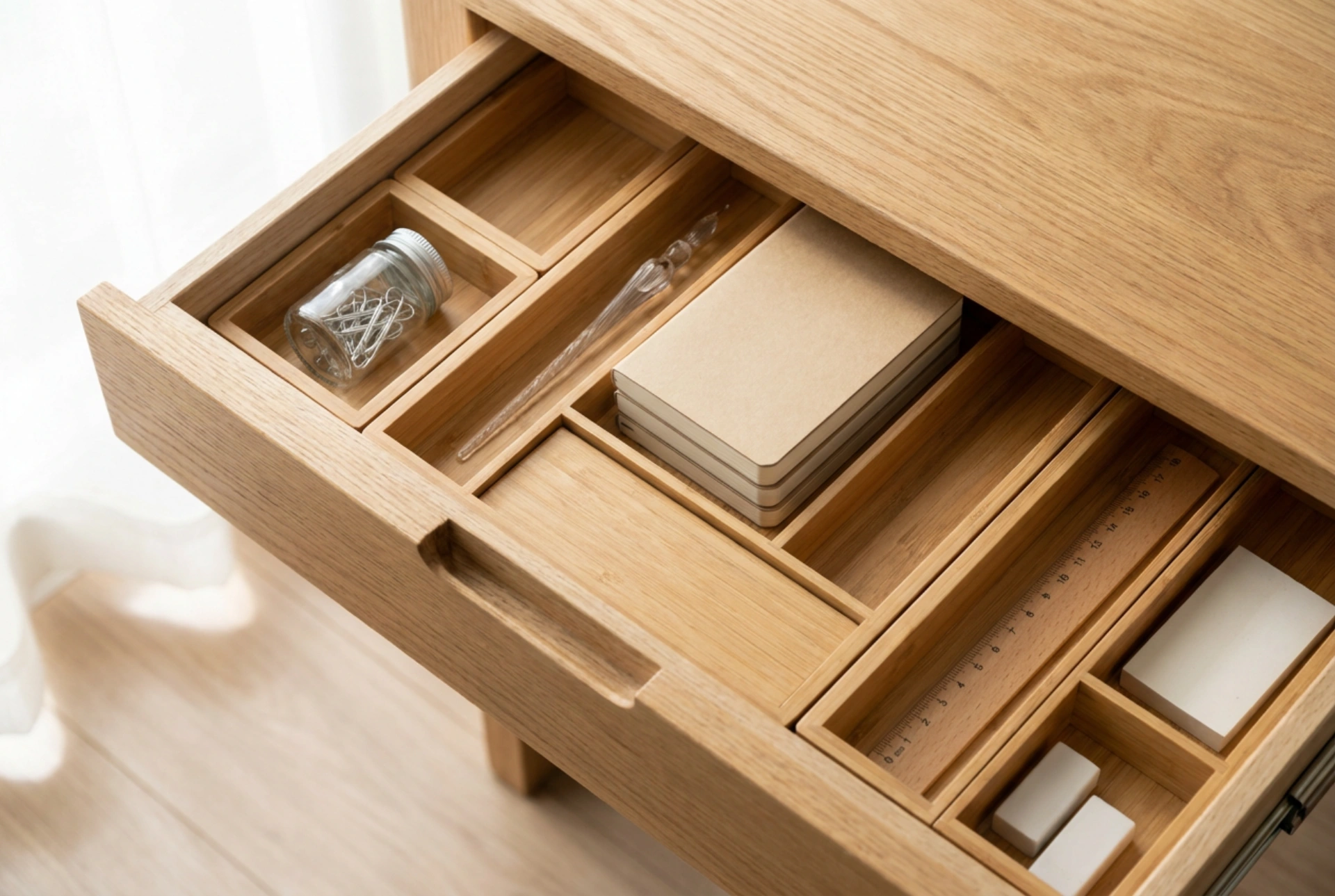 Comment organiser un tiroir de bureau avec des séparateurs pour les petits objets du quotidien