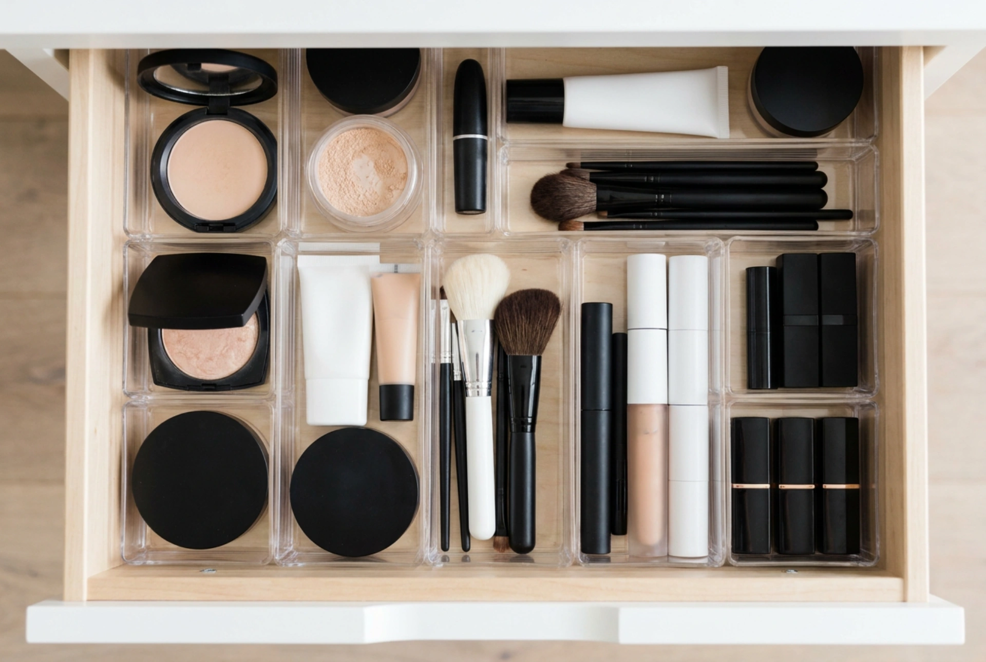 Comment organiser ses produits de maquillage par ordre d'utilisation dans un organisateur