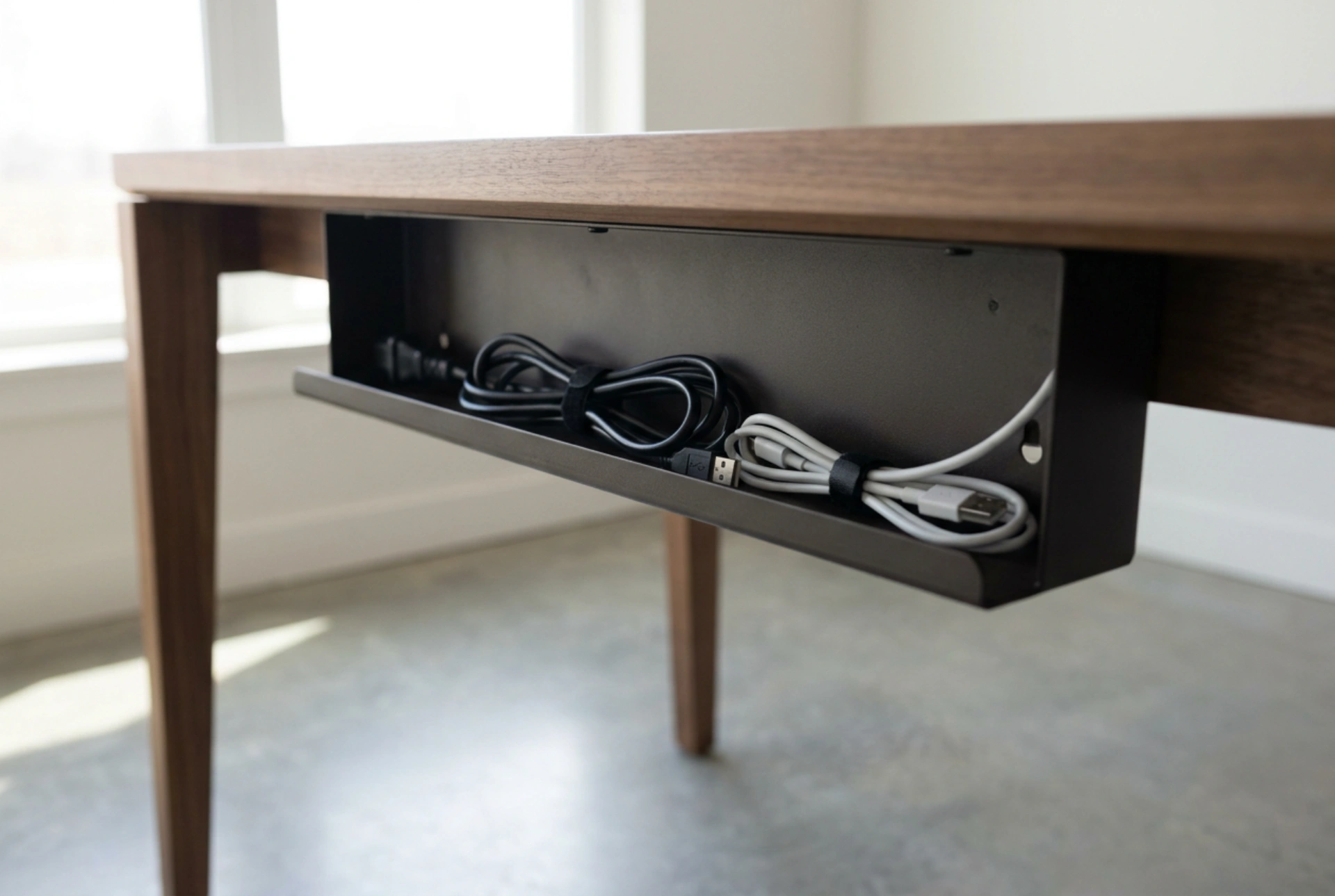 Comment organiser efficacement les câbles dans un organiseur sous le bureau