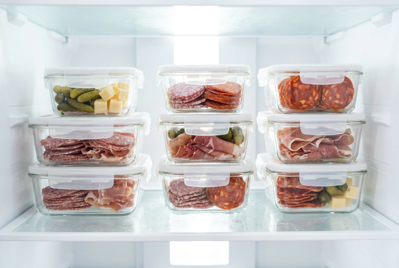 Boîtes en verre pour la charcuterie : l'organisation hygiénique du réfrigérateur