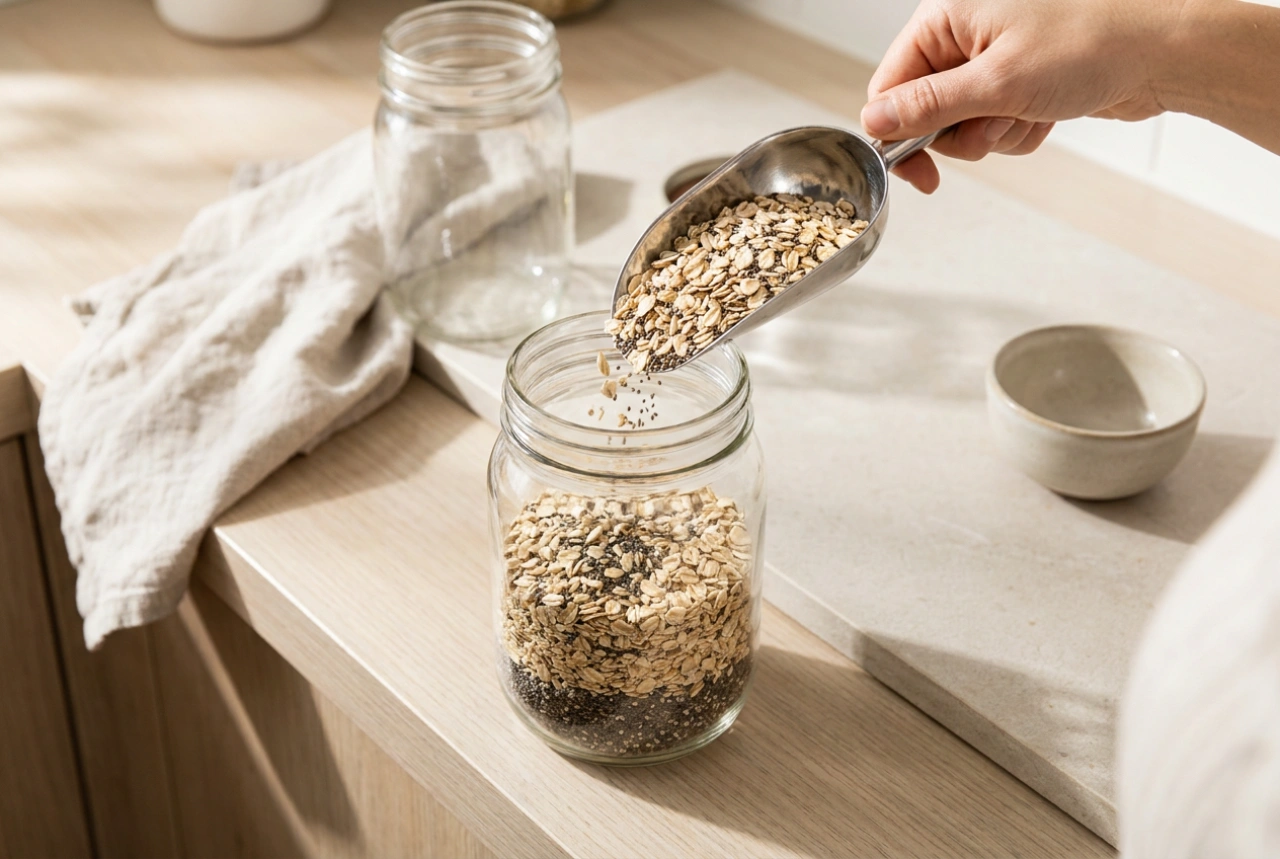 Comment préparer son porridge en bocal de verre sans aucun désordre