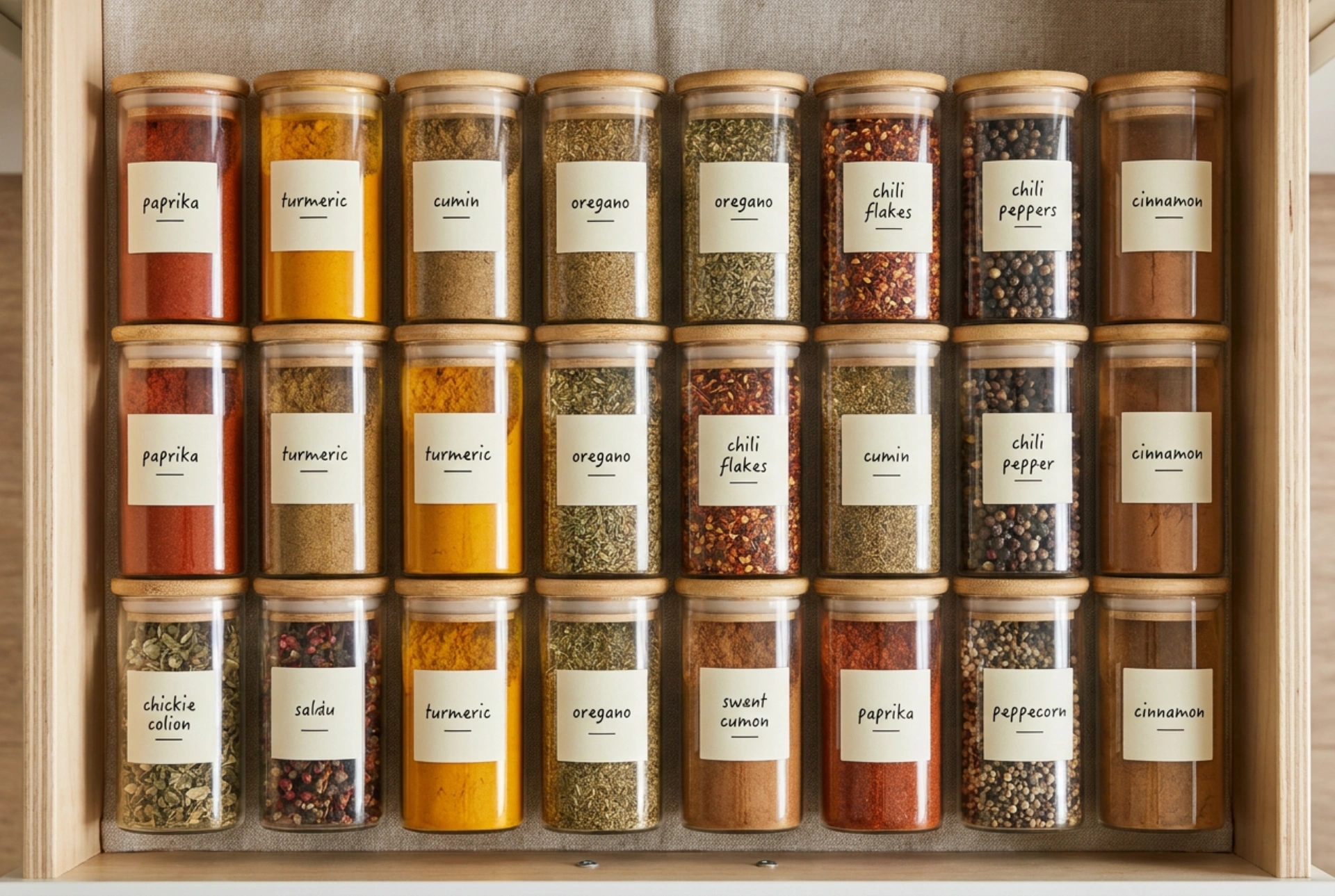 Comment organiser ses épices dans des bocaux en verre sans encombrement