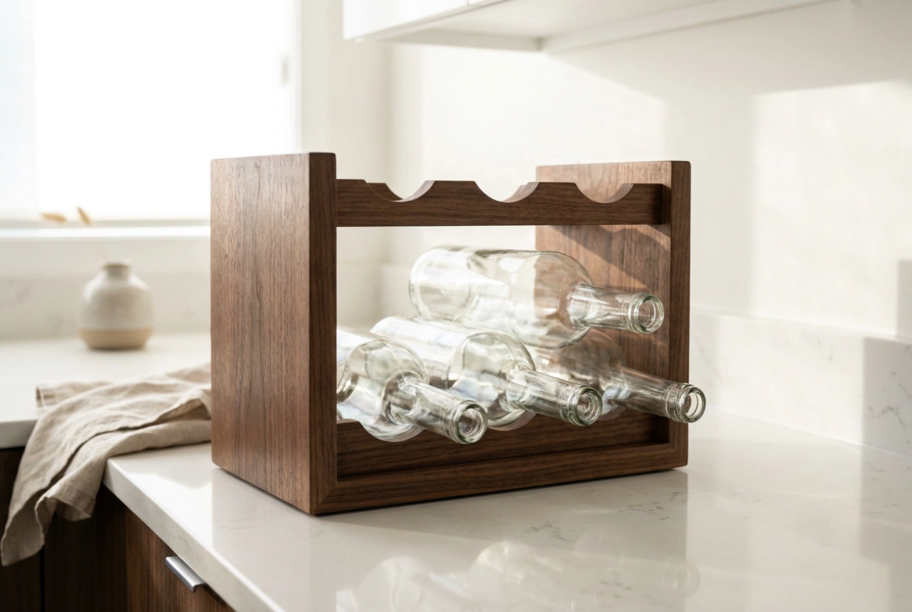 Comment installer un casier à bouteilles en bois dans une cuisine ou un garde-manger