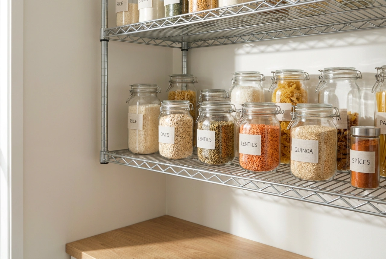 Comment agencer une étagère métallique de garde-manger pour un accès optimal