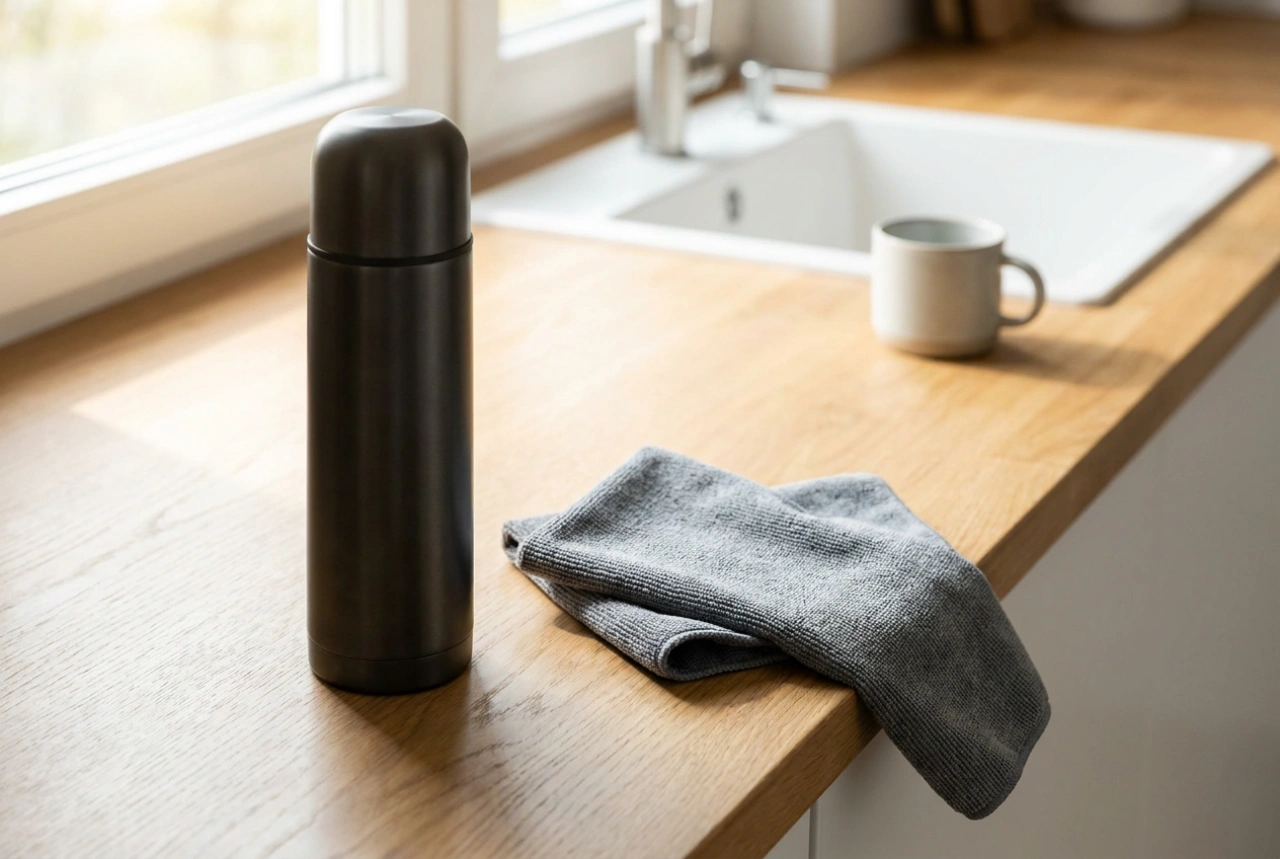 Thermos avec affichage de température et hygiène quotidienne du couvercle