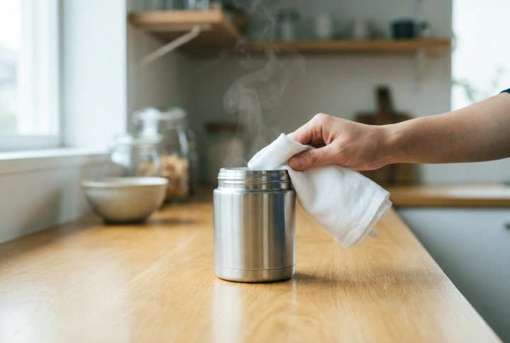 Comment remplir un petit thermos à soupe pour éviter les fuites