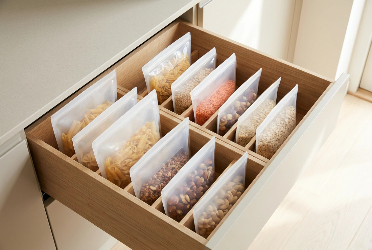 Comment utiliser les sachets zippés à curseur sans encombrement ni désordre