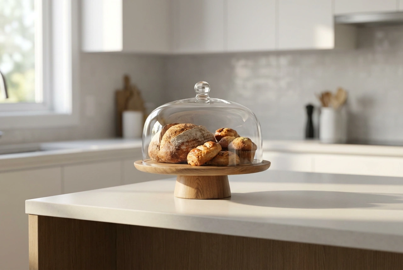 Comment conserver les pâtisseries sur un présentoir en bois sous cloche