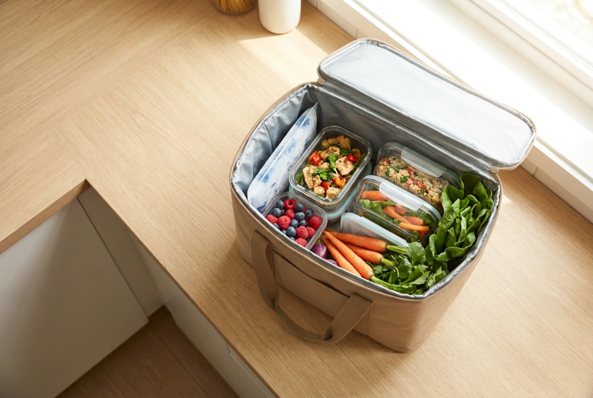 Comment organiser les aliments dans un sac isotherme avec accumulateur de froid