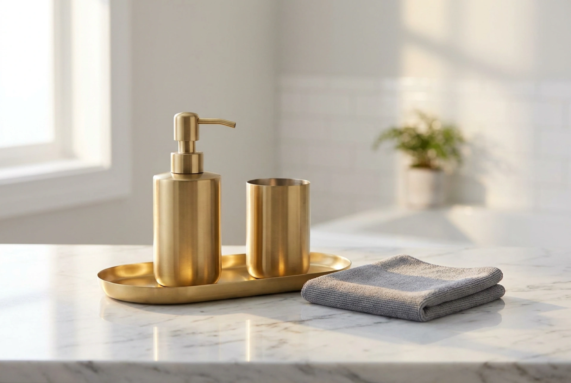 Comment entretenir une brosse de toilettes dorée sans la ternir