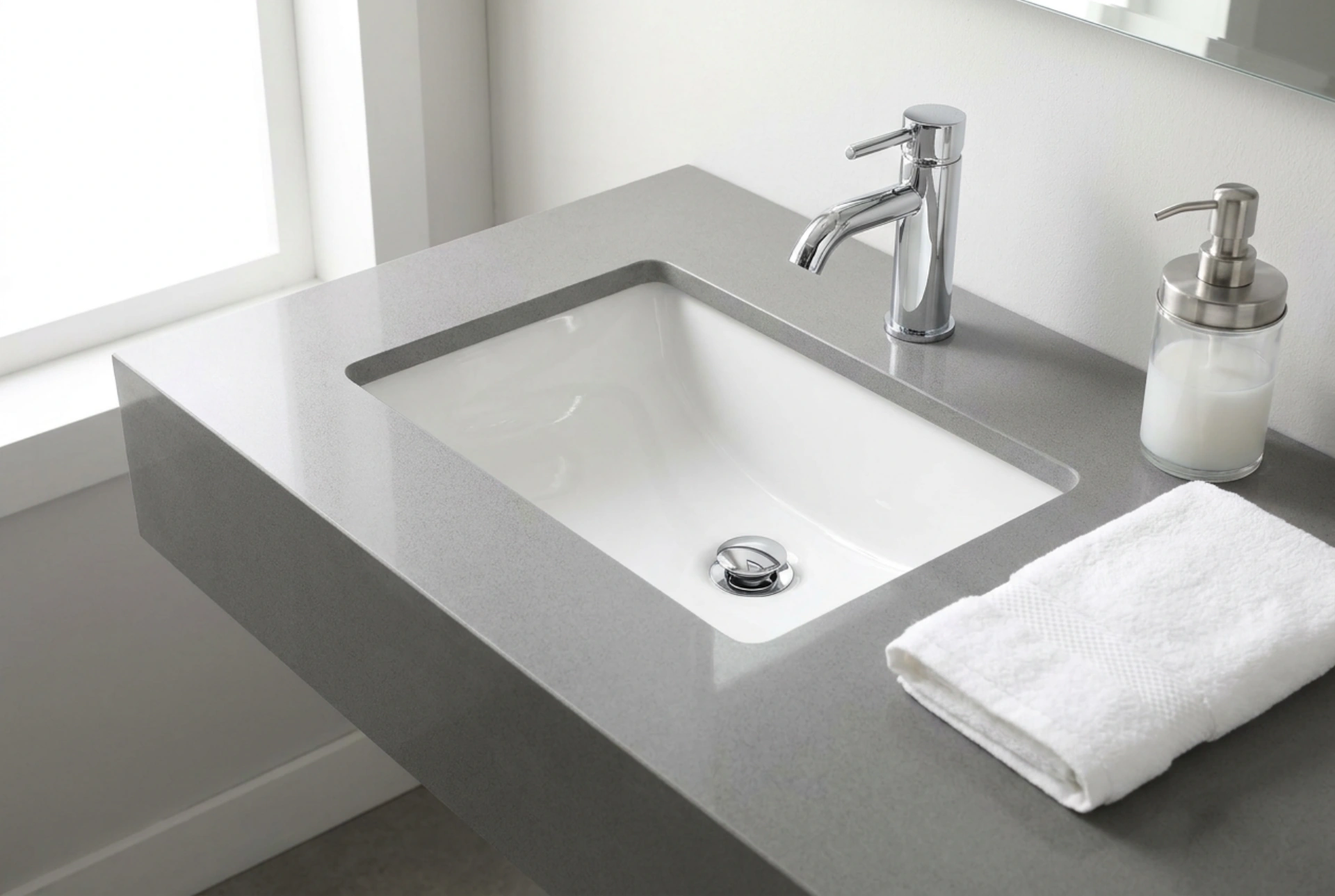 Installation étanche et sécurisée d'un siphon de lavabo avec bonde clic-clac