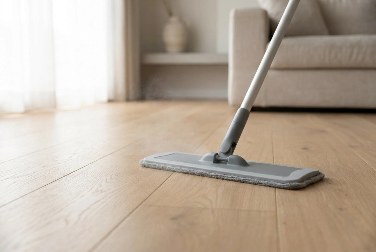 Comment utiliser un balai serpillère électrique sur du parquet stratifié sans excès d'humidité