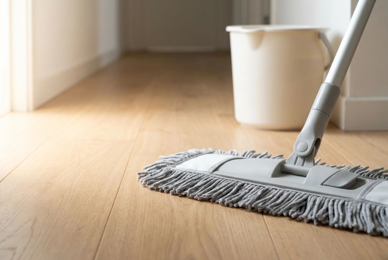 Balai rotatif avec seau essoreur : nettoyer sans éclaboussures ni sol détrempé