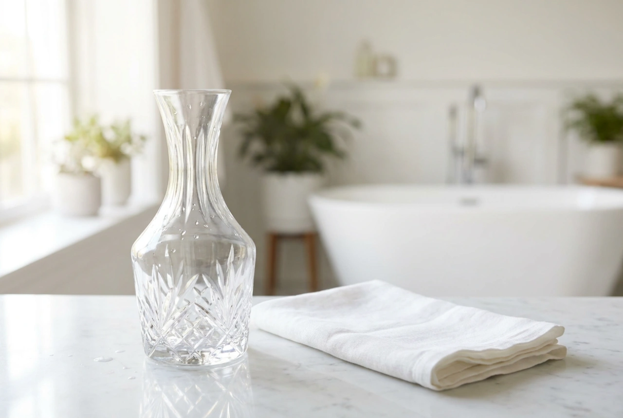 Comment nettoyer une carafe d'eau en verre sans laisser de traces