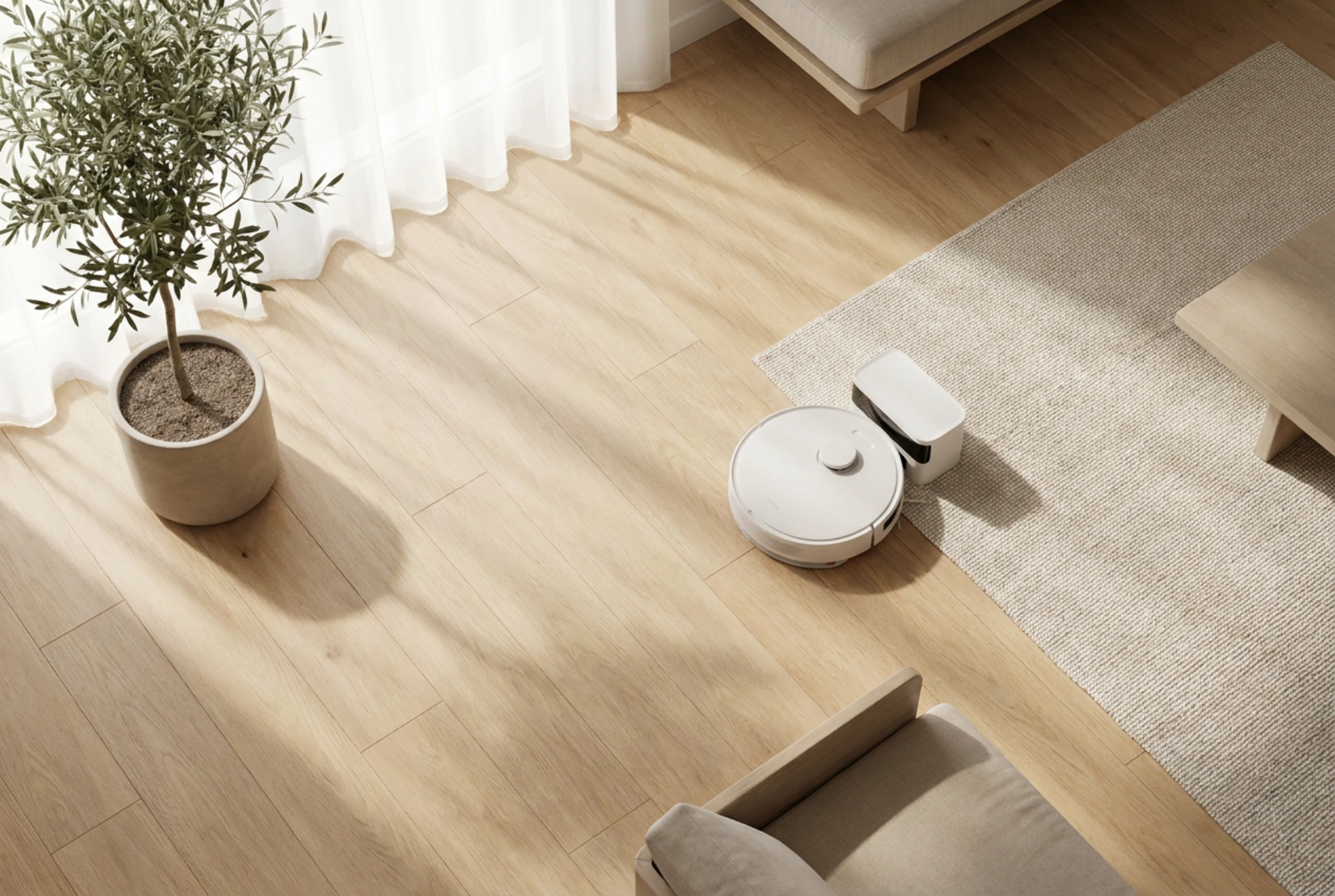 Programme de nettoyage étape par étape pour robot aspirateur laveur
