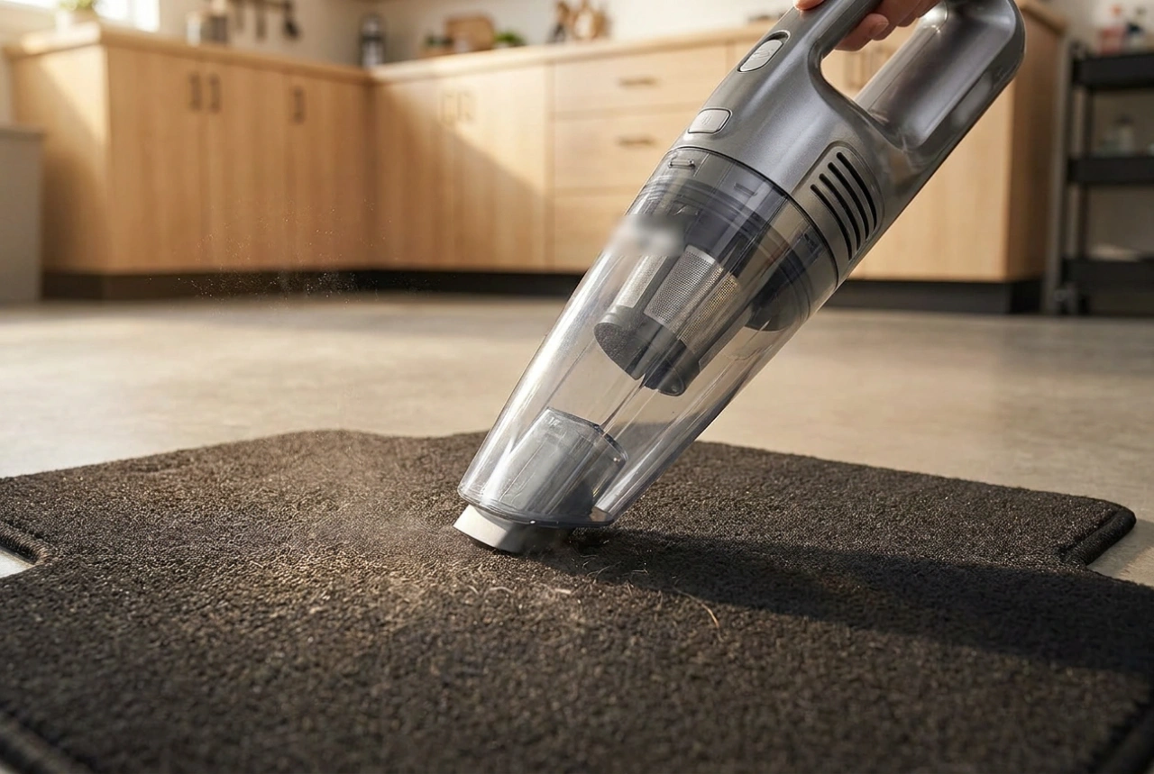 Comment utiliser un mini-aspirateur de voiture contre le sable et les miettes
