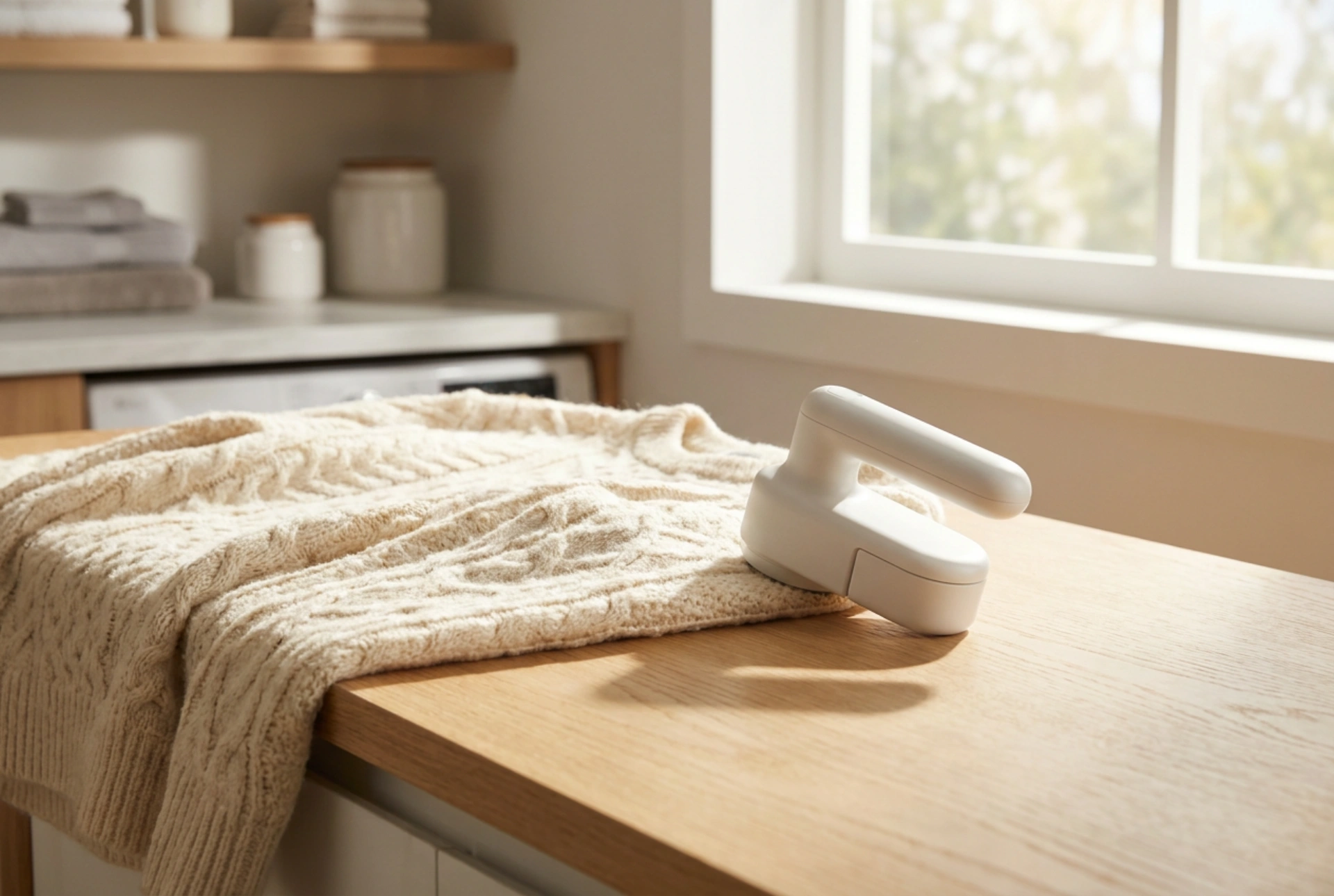 Rasoir anti-bouloche professionnel et entretien sécurisé des pulls en laine