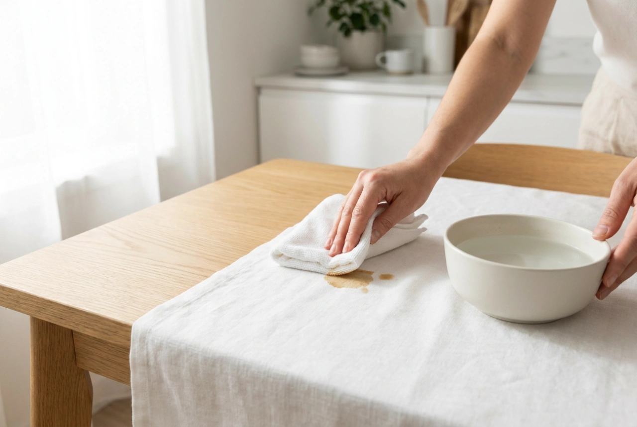 Comment enlever une tache de café sur un vêtement clair, une nappe et un canapé