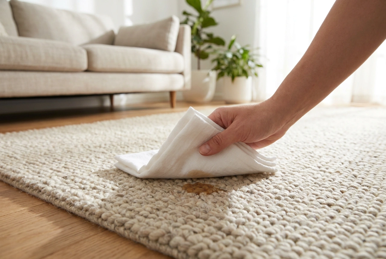 Comment enlever une tache de café sur un tapis sans frotter les fibres