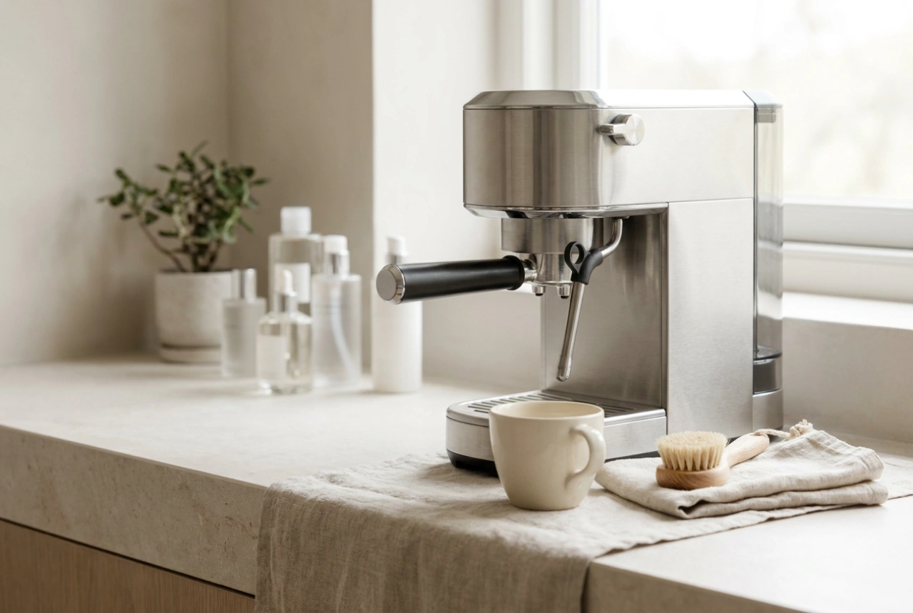 Routine éprouvée pour le nettoyage d'une machine à expresso avec broyeur intégré
