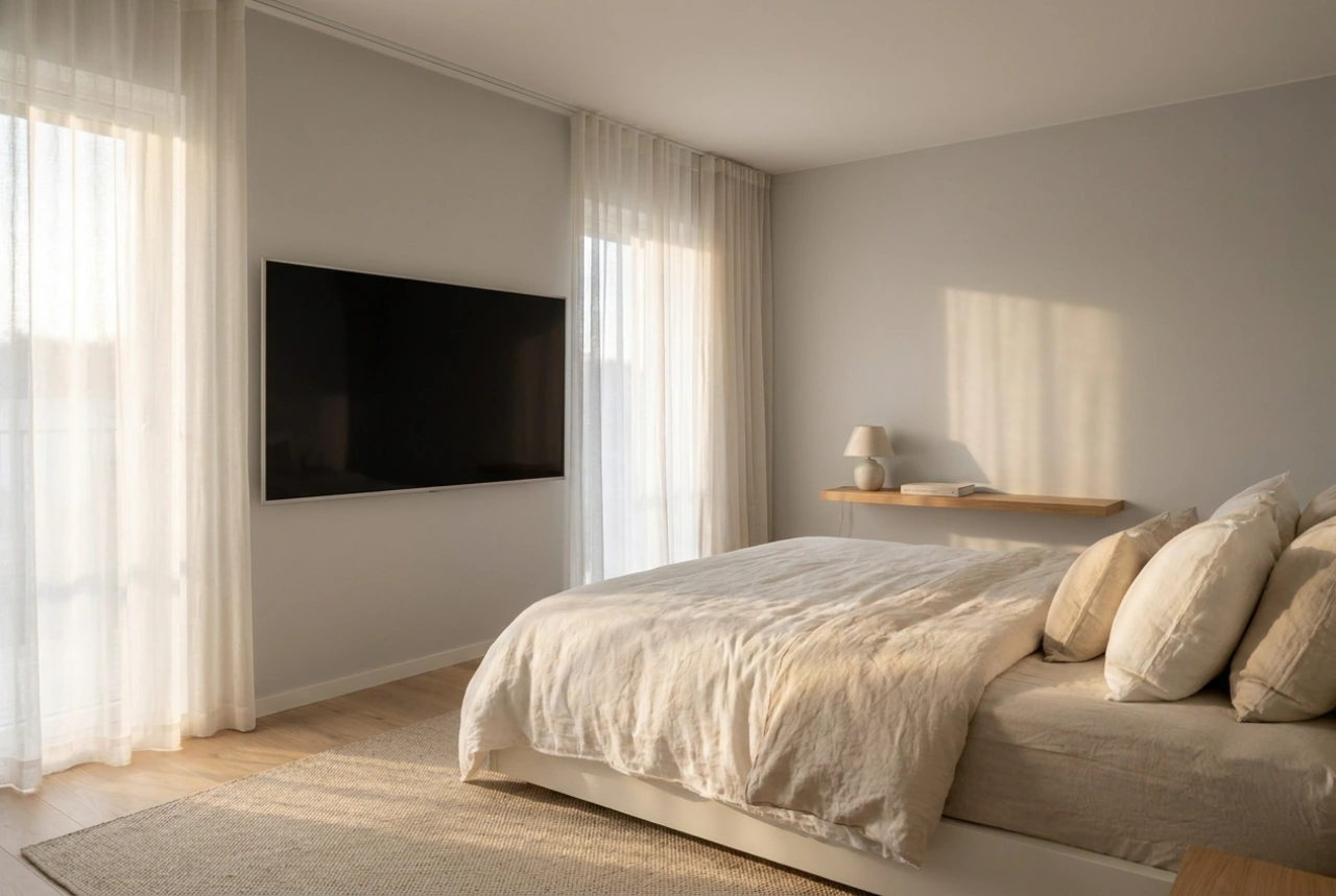 À quelle hauteur installer un téléviseur dans la chambre à coucher