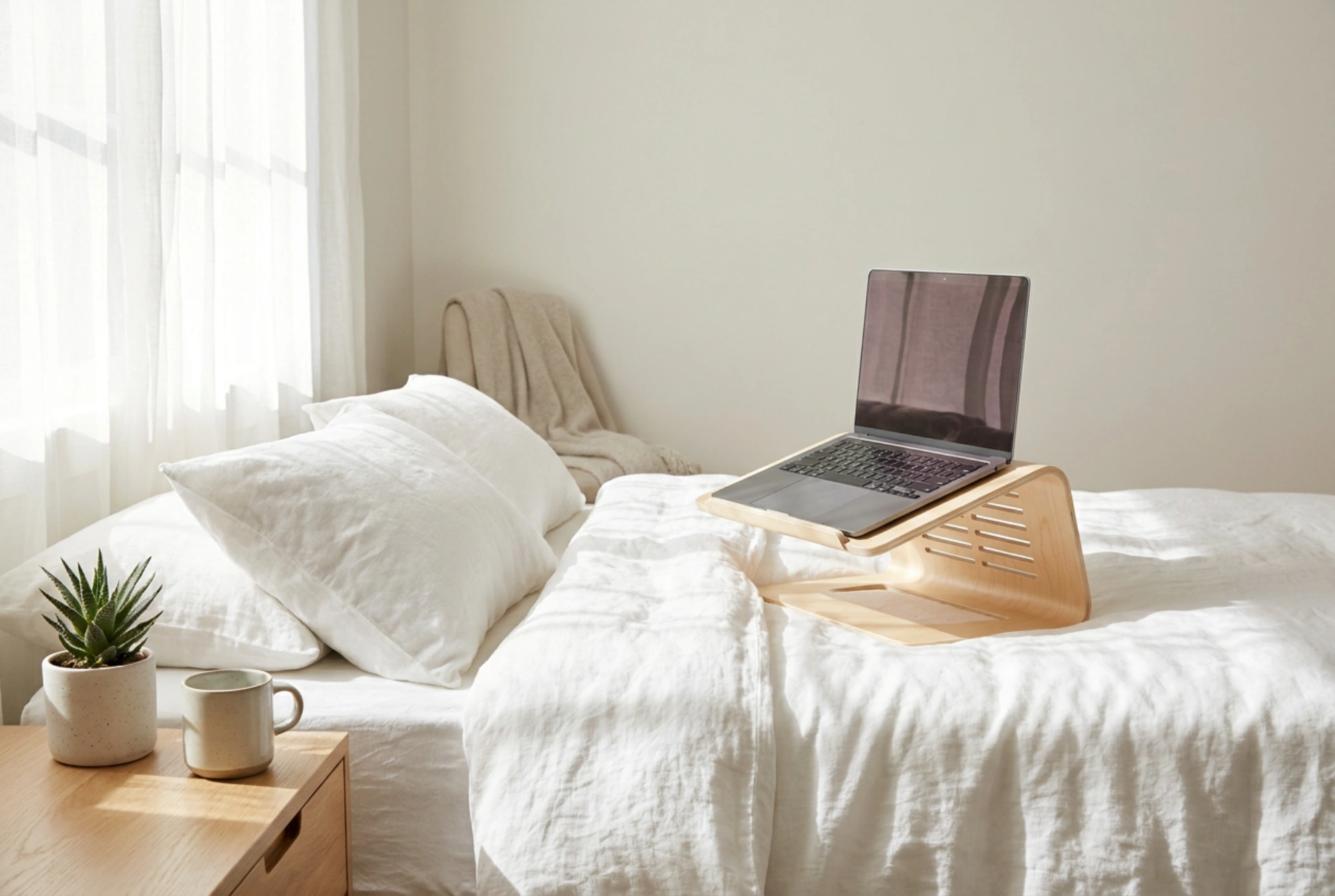 Comment utiliser un support d'ordinateur portable au lit sans surchauffer l'appareil