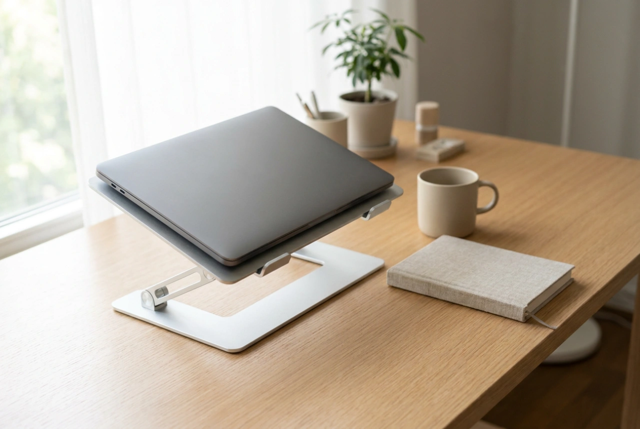 Support d'ordinateur portable réglable et hauteur d'écran ergonomique