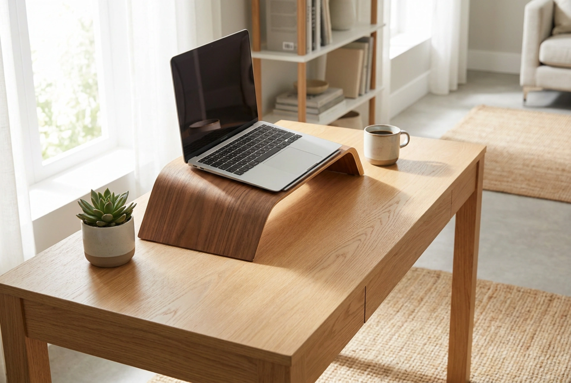 Support d'ordinateur portable en bois et règles d'installation ergonomique