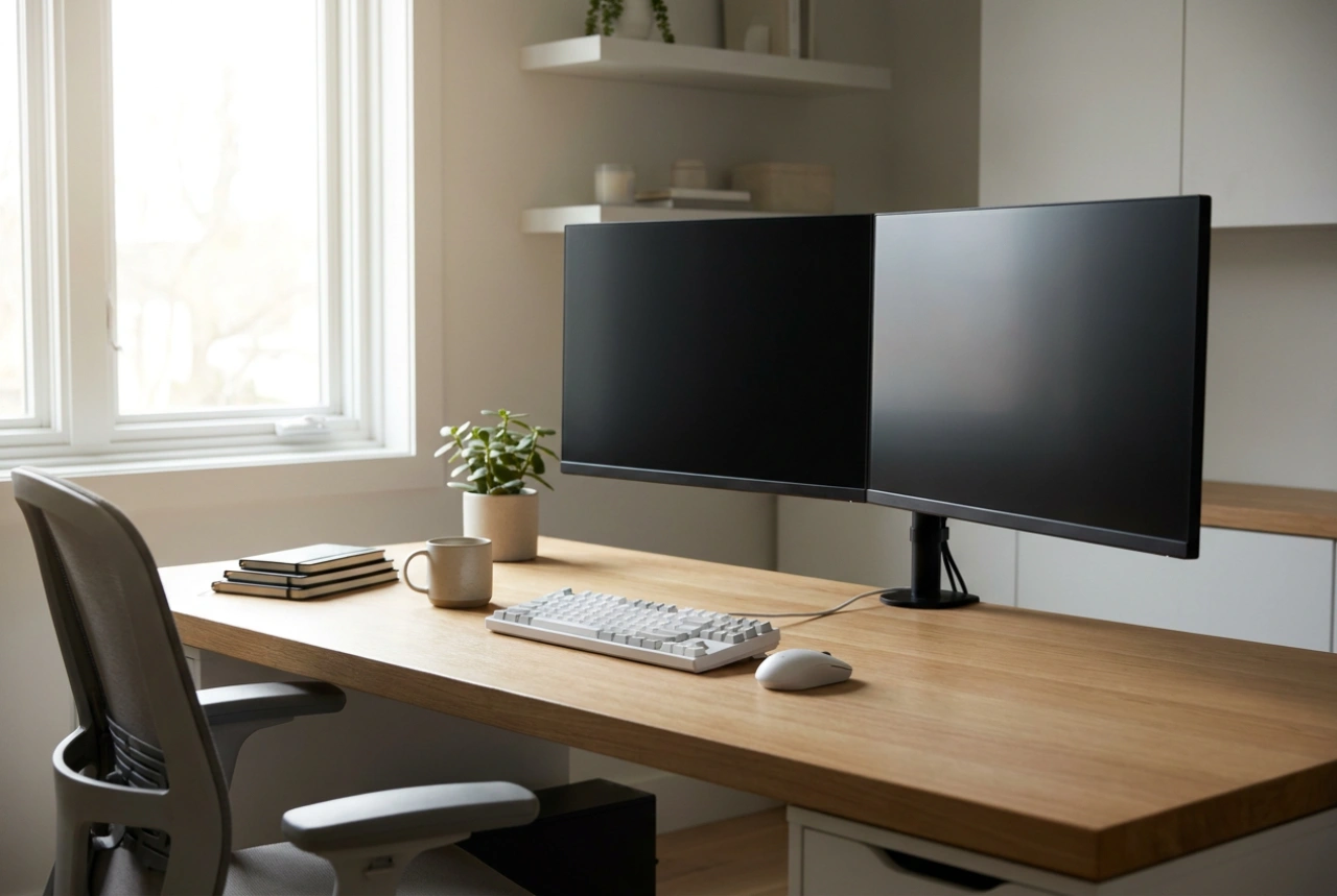 Comment installer un double support d'écran pour un travail confortable