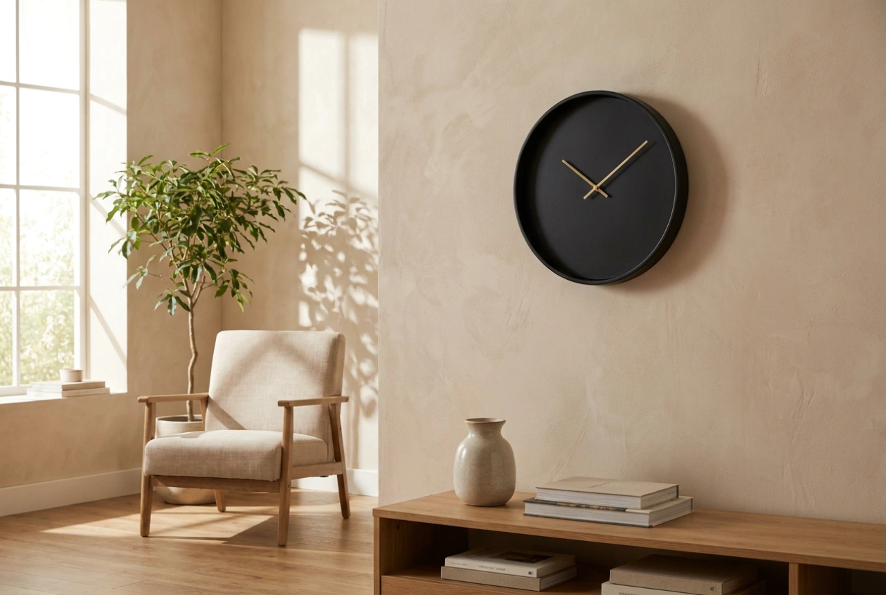Comment intégrer une horloge moderne dans son salon sans effet showroom