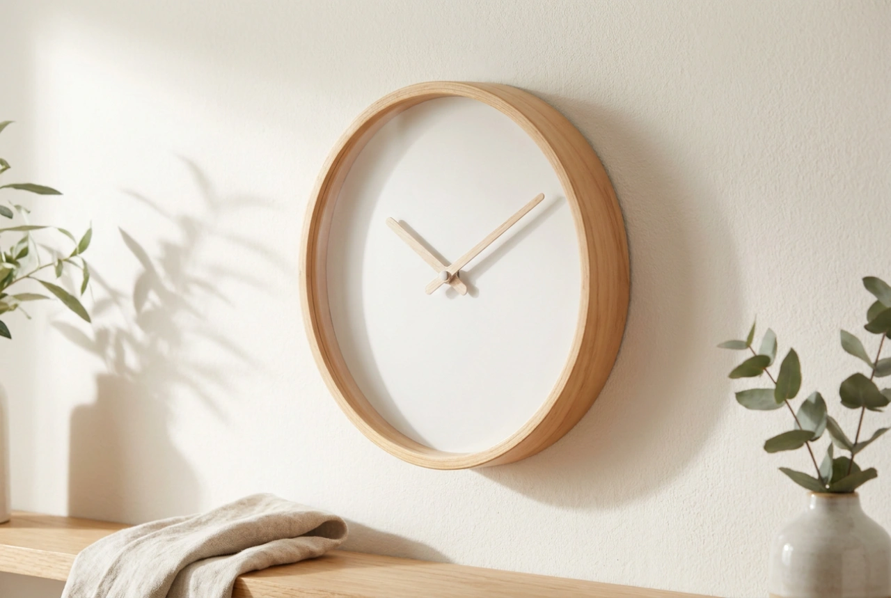 Comment suspendre une grande horloge murale en bois sans surcharger votre intérieur