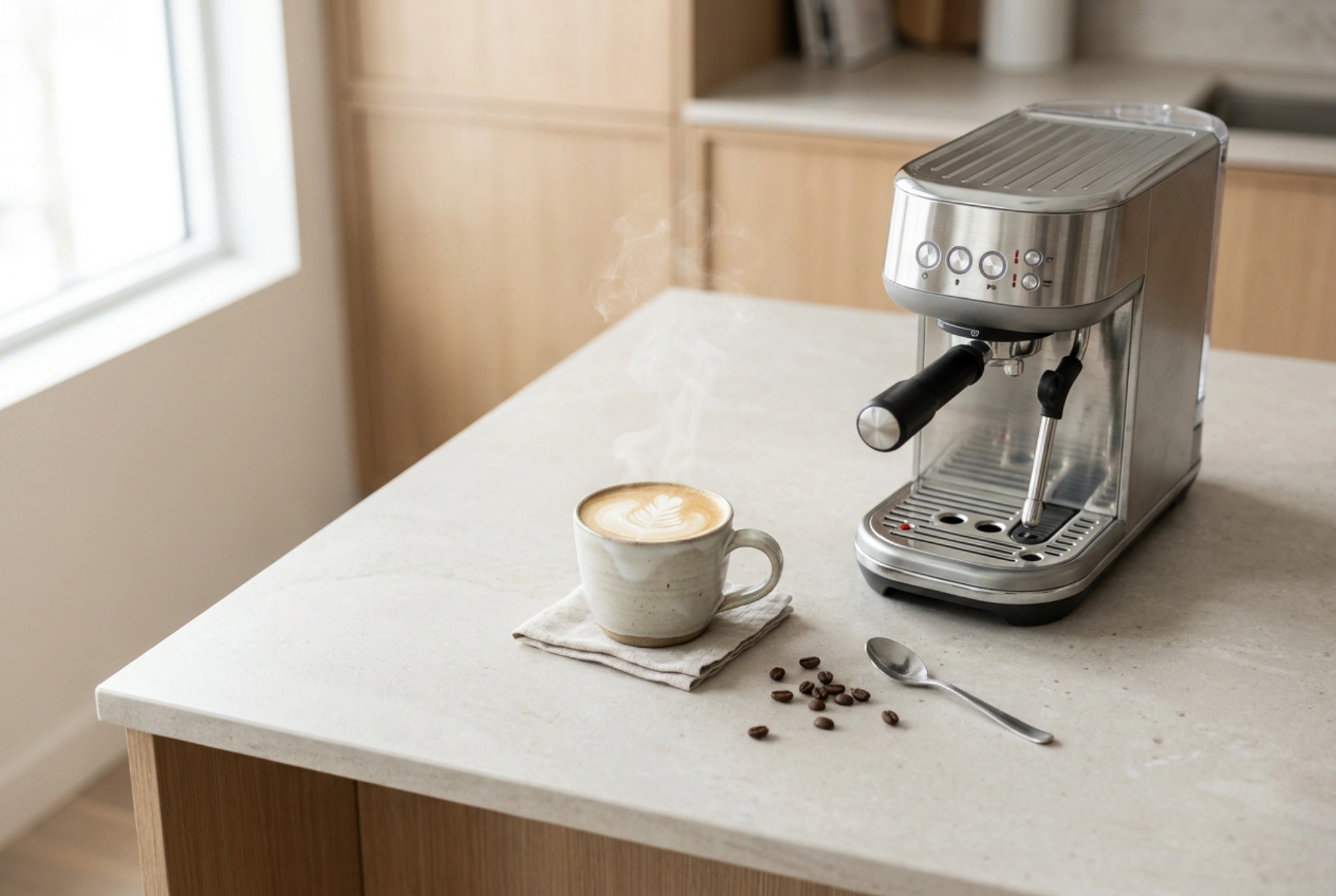 Nettoyage d'une machine à café à capsules avec mousseur à lait