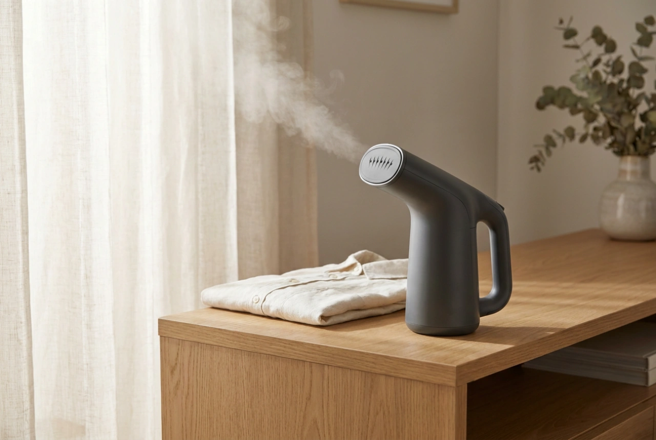 Mini défroisseur à vapeur : l'art des retouches express avant de sortir