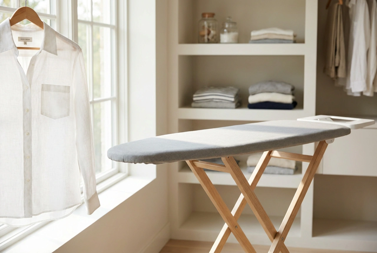 Tables à repasser compactes pour studios et dressings