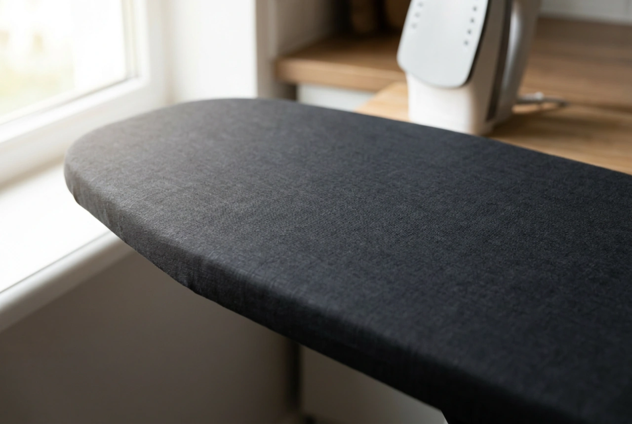Table à repasser noire et entretien de la housse après vaporisation