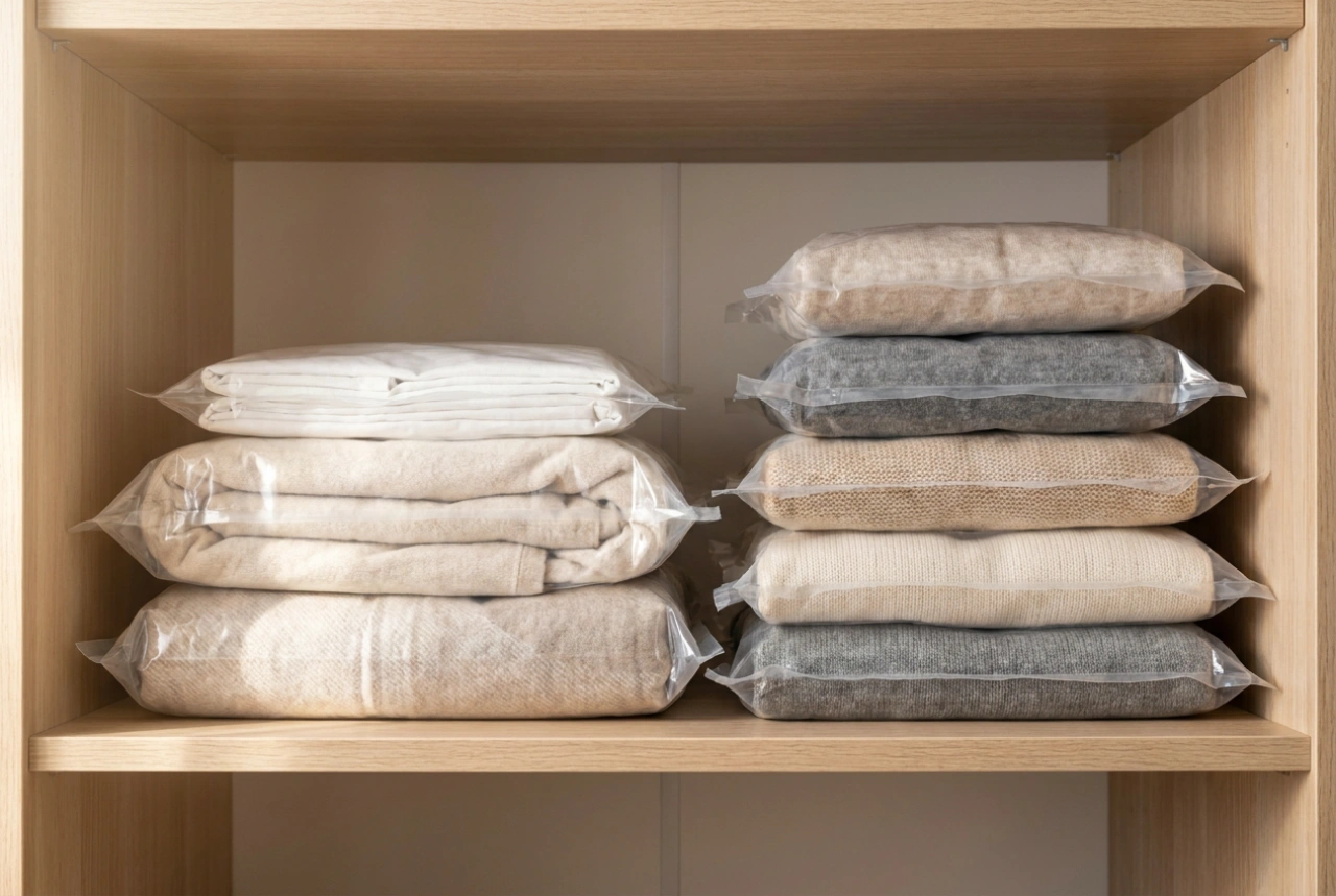 Housses de mise sous vide : optimiser le stockage et préserver les fibres textiles hors saison
