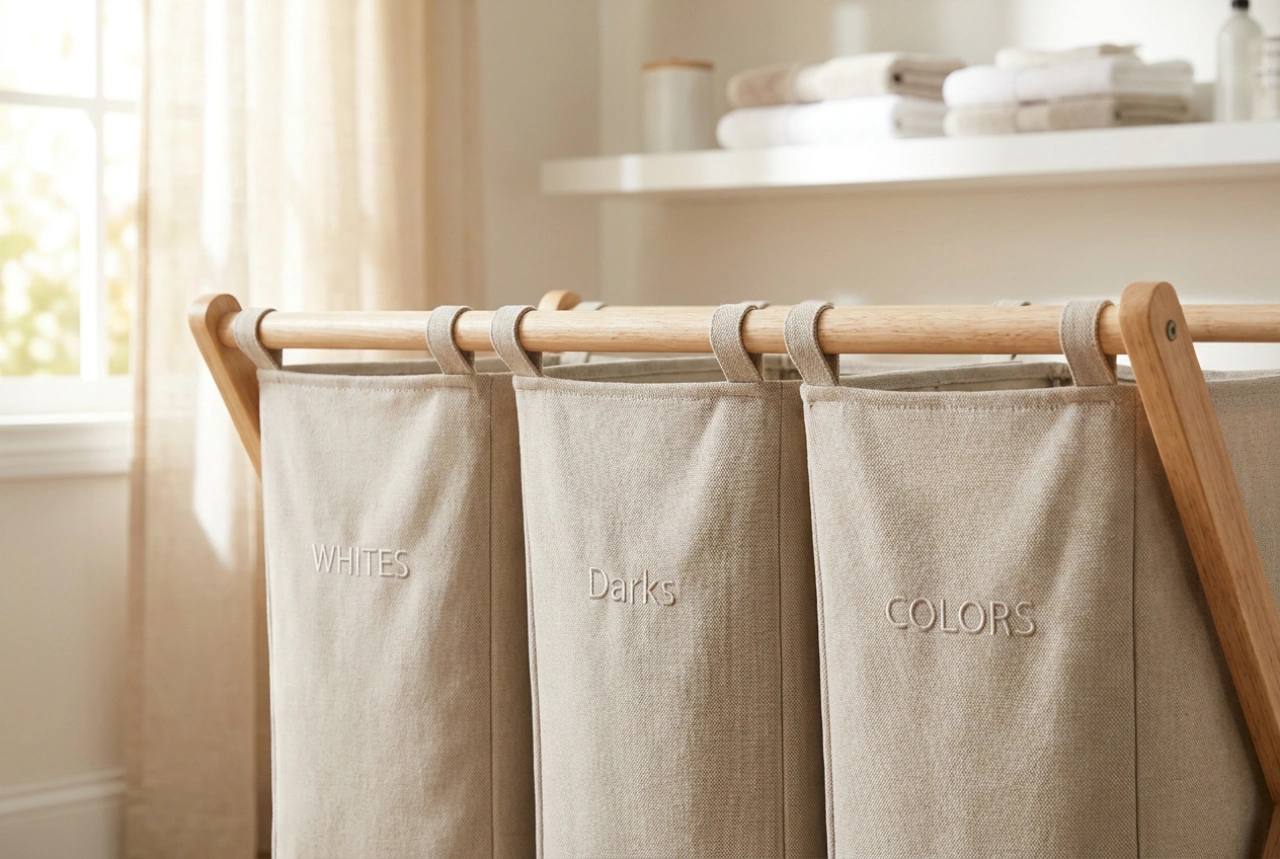 Comment utiliser un panier à linge compartimenté pour simplifier le tri