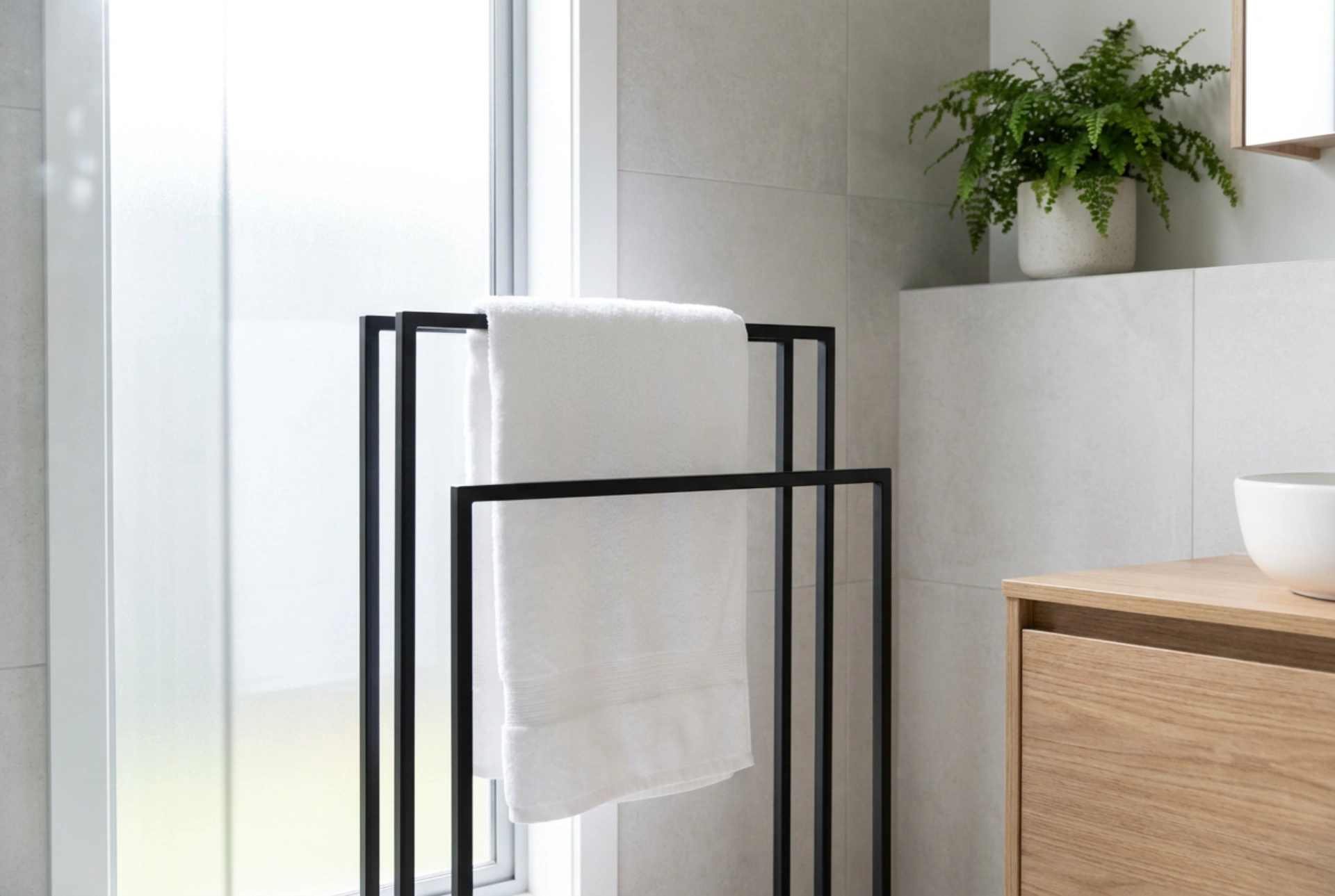 Porte-serviettes de salle de bain et ventilation : optimiser le séchage après la douche