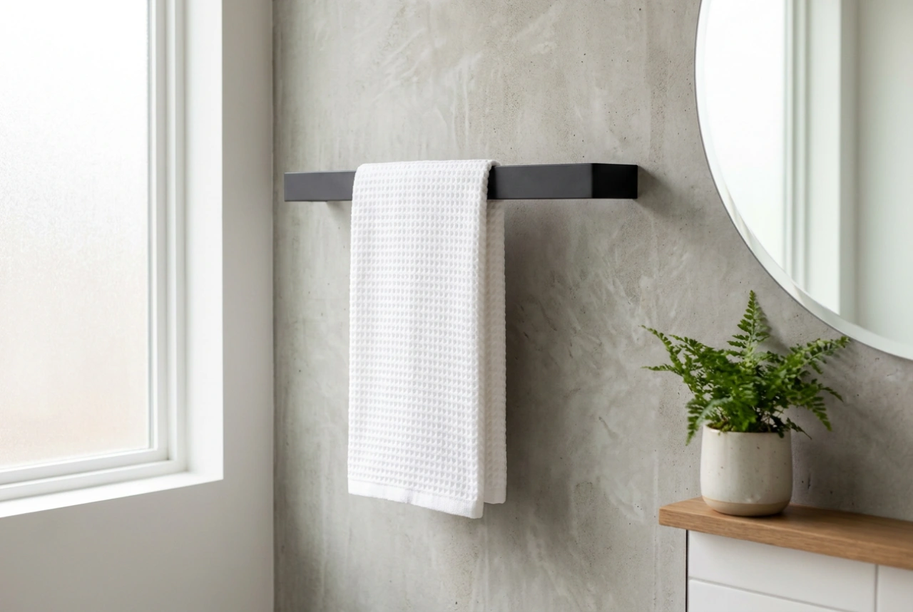 Porte-serviettes sur pied : optimiser le séchage dans une petite salle de bain